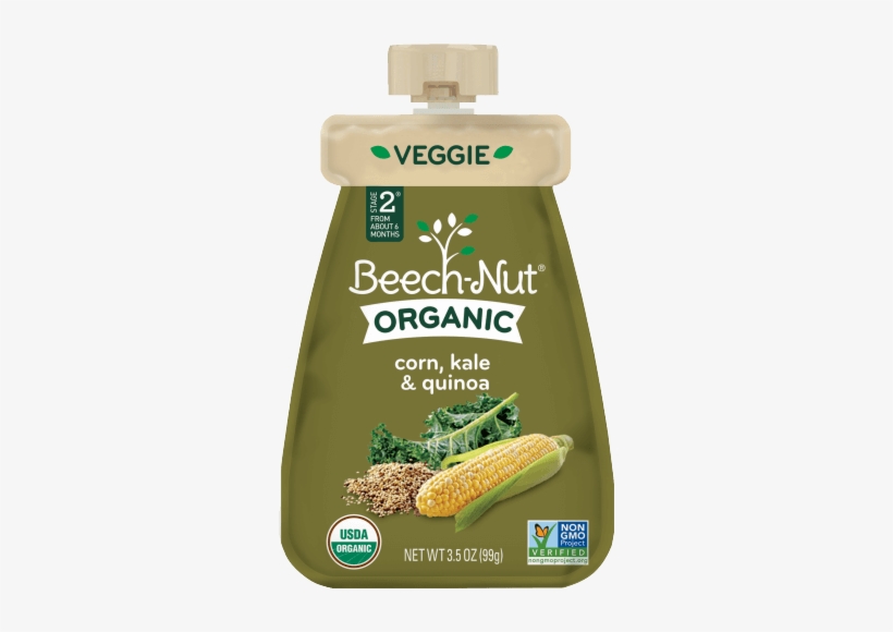 Organic Corn, Kale & Quinoa Pouch - Beech Nut Organic Coldpuree, Pear, Pumpkin & Cranberry,, transparent png #1135250