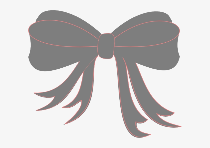 How To Set Use Gray Ribbon Bow Clipart, transparent png #1135286