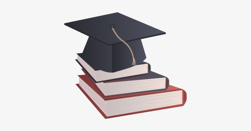 Graduation Hat Free Clip Art Of A Graduation Cap Clipart - Graduation Cap And Books Clip Art, transparent png #1135289