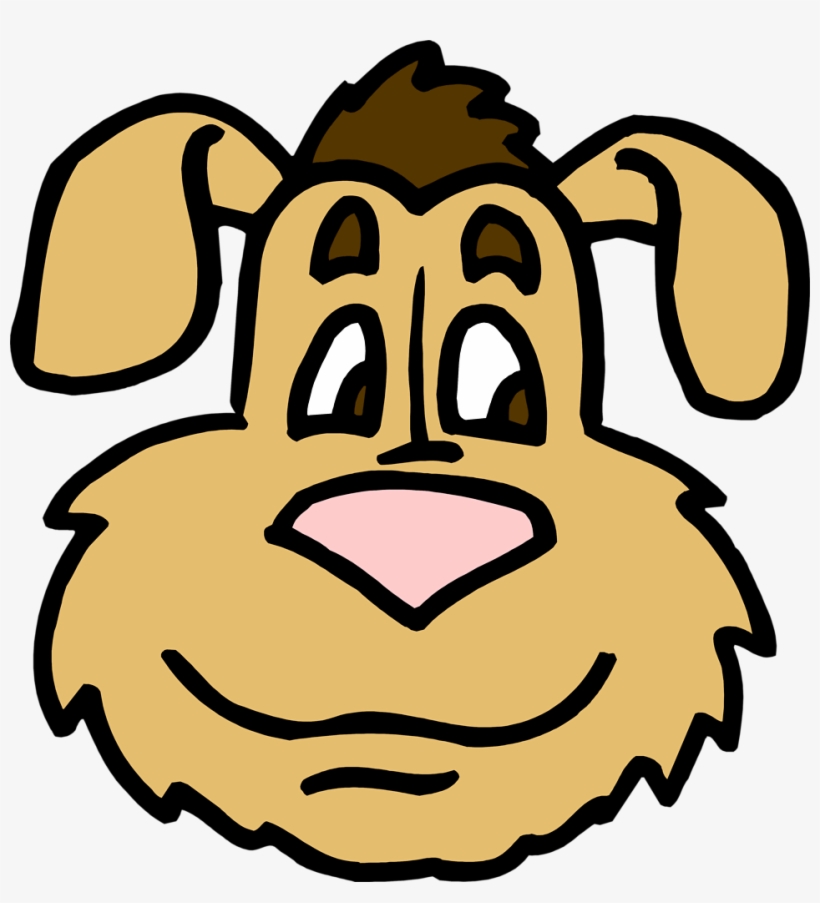 Clip Art Dog Face - Dog Head Coloring, transparent png #1135315