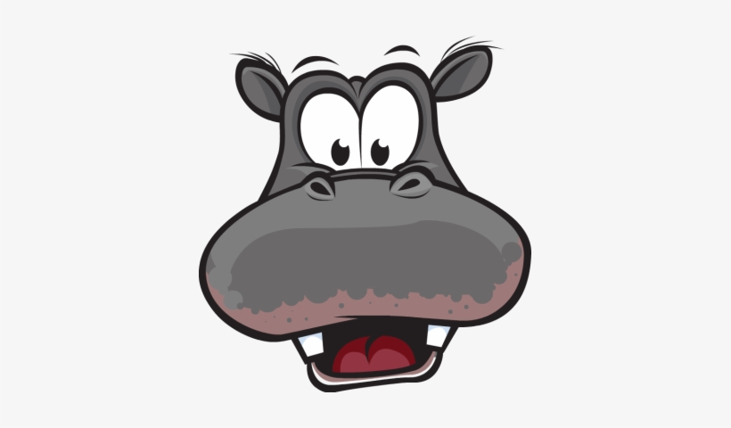 Dog Face Clipart Png - Cartoon Hippo Open Mouth, transparent png #1135399