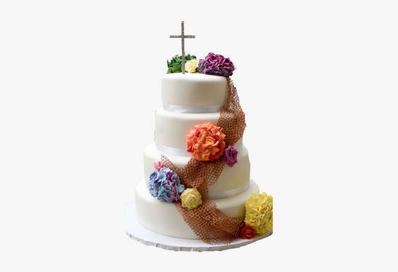 4 Tier Chocolate Cake With Edible Fishing Net With Cake