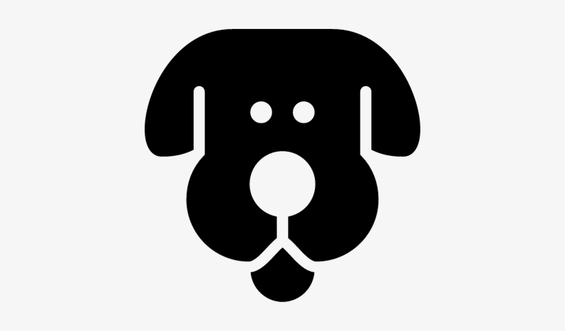 Face Of Staring Dog Vector - Dog Face Silhouette Png, transparent png #1135465