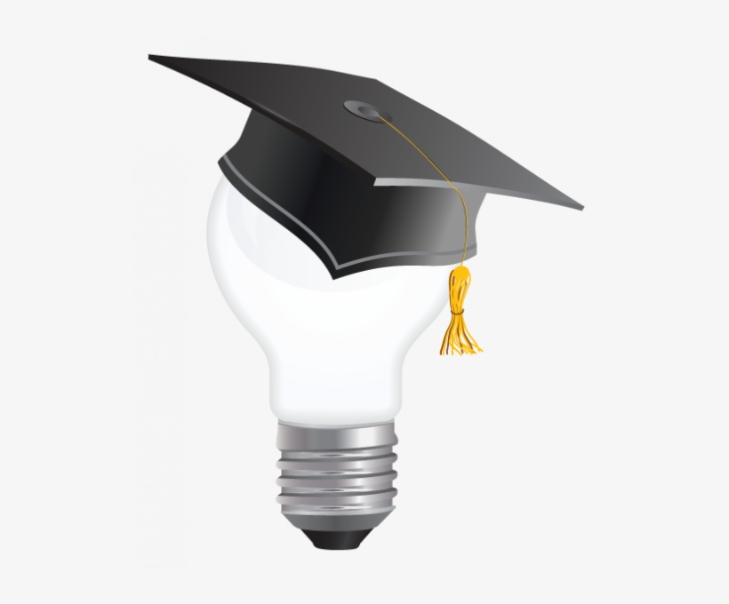 Download Light Bulb With Graduation Cap Clipart Square - Light Bulb With Graduation Cap, transparent png #1135549