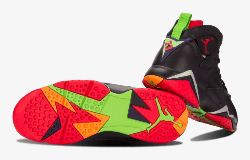 Air Jordan 7 Marvin The Martian - Marvin The Martian Jordans Png, transparent png #1136290