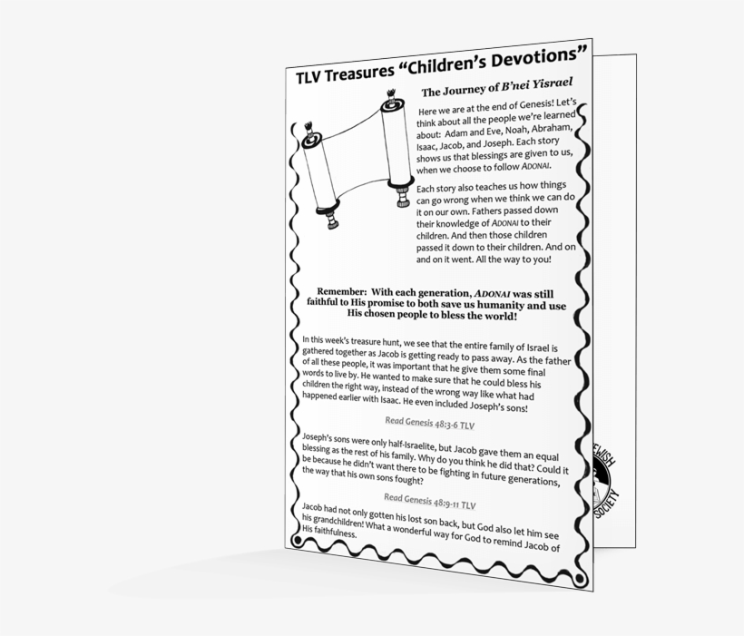 The Tlv Treasures Children's Devotions Encourages The - Monochrome, transparent png #1136313