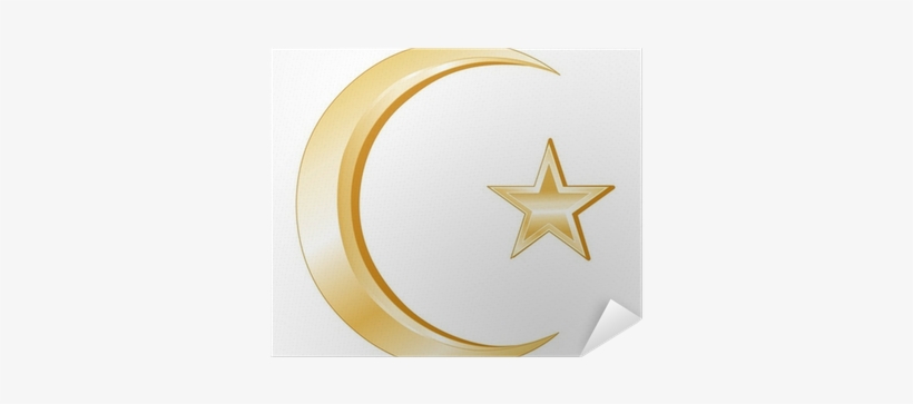Islam Symbol, Gold Crescent And Star, Icons Of Islamic - Islam Symbol, transparent png #1136426