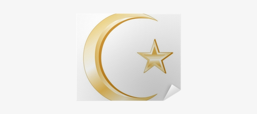 Islam Symbol, Gold Crescent And Star, Icons Of Islamic - Islam Symbol ...