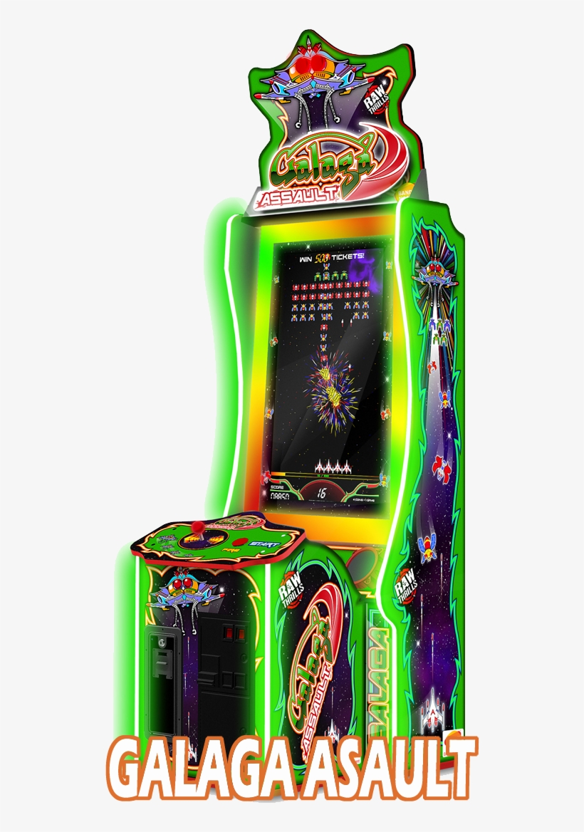Namco Galaga Assault - Namco Galaga Assault Arcade Redemption Game, transparent png #1136429