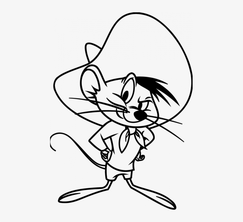 Download Looney Tones Speedy Gonzales Warning Coloring Pages - Speedy Gonza...