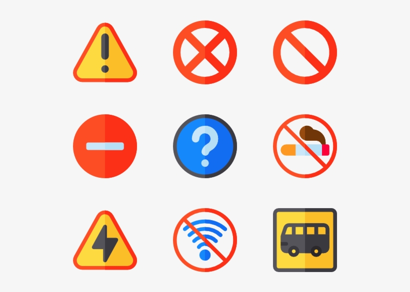 Signal And Prohibitions - Traffic Signs Icon, transparent png #1137117