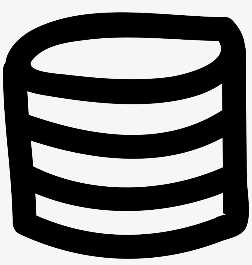 Database Gross Rustic Lines Symbol Comments - Simbolo Banco De Dados Preto, transparent png #1137627