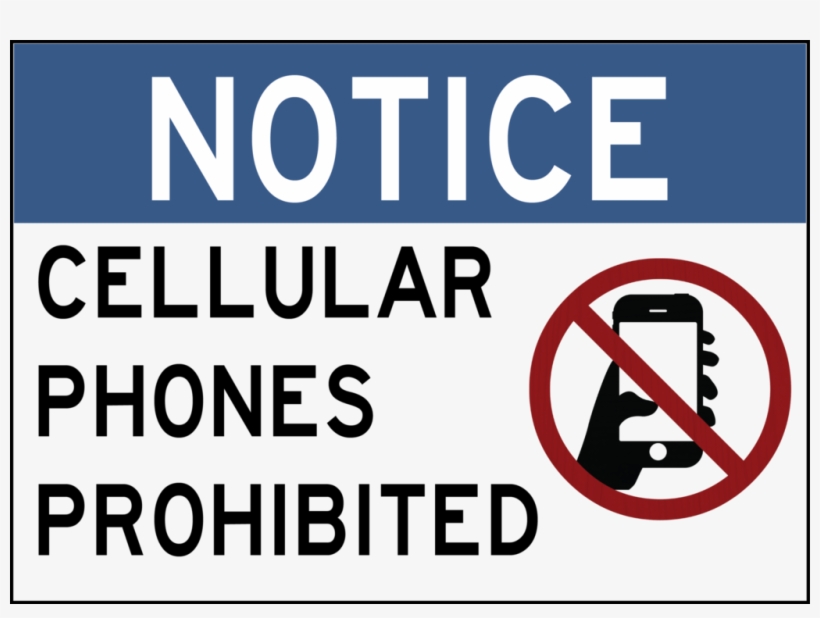 Cell Phones Prohibited Decal - Do Not Touch The Wall, transparent png #1137738