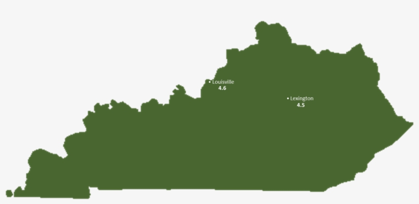 Kentucky Sun Light Hours Map - Kentucky Svg, transparent png #1137988