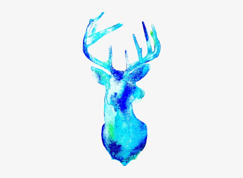 Watercolor Deer Head - Reindeer, transparent png #1138024