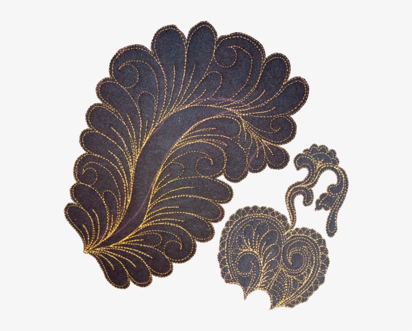 Eastern Henna Feathers - Longarm Quilting, transparent png #1138419