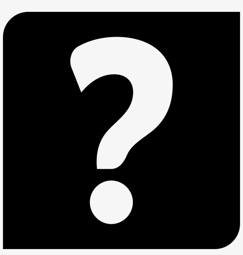 Question Mark Inside Square - Question Mark Icon White, transparent png #1138845