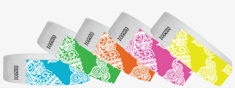 3/4 Tyvek Wristband Design Henna - Tyvek, transparent png #1139456