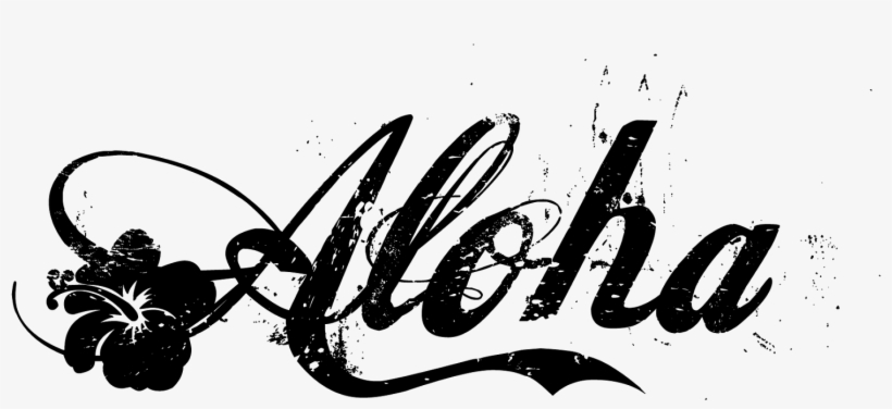Aloha Black Text Picture - Aloha Png, transparent png #1139771