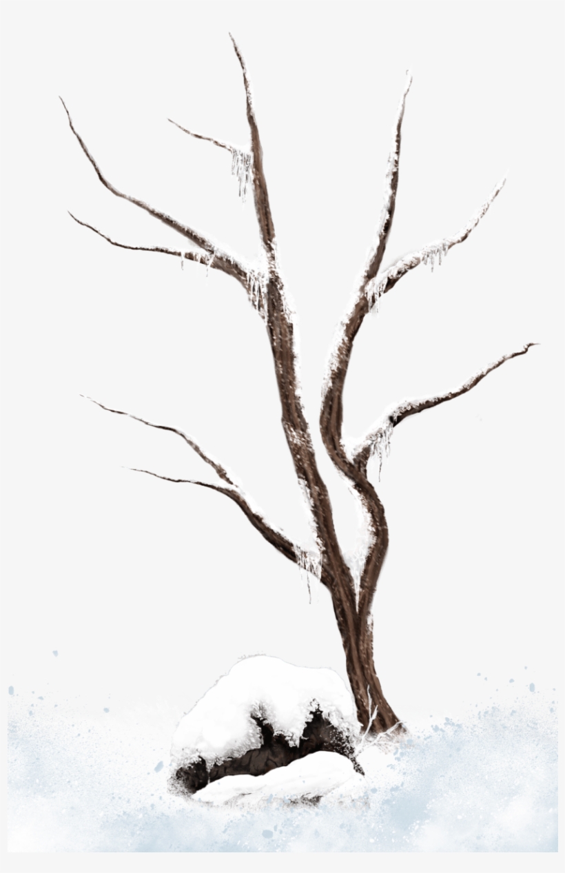 Brown Winter Snowy Tree Png Clipart Picture - Snow, transparent png #1139894
