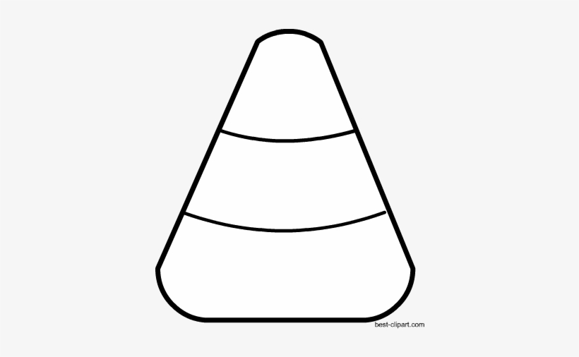 Black And White Halloween Clip Art - Candy Corn, transparent png #1140365