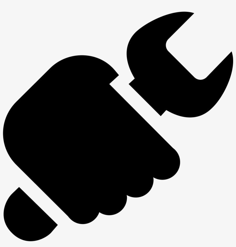 This Icon Is A Hand Holding A Wrench - Work Icon, transparent png #1140711