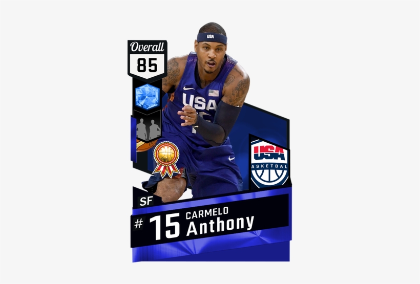 Carmelo Anthony Sapphire Card - Wall Decal: Usa Basketball Logo Wall Decal Sticker,, transparent png #1140786