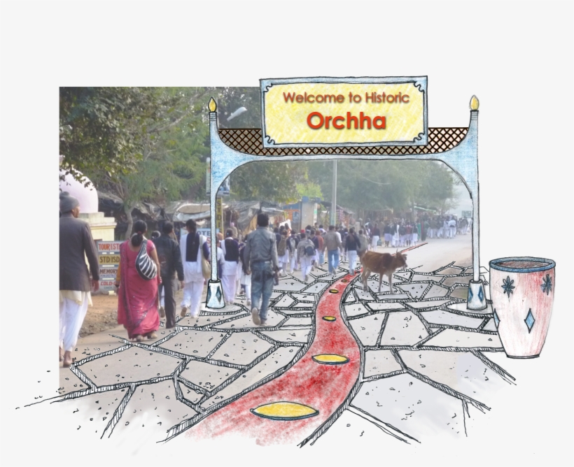Proposed Pedestrian Entrance Of Historic Town - Pedestrian, transparent png #1140922