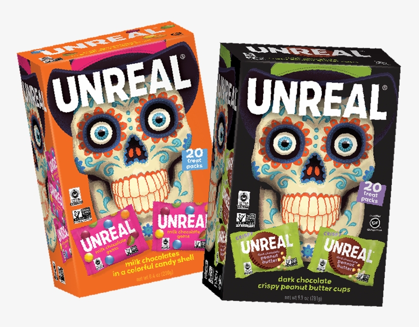 Unreal Halloween-boxes - Unreal Dark Chocolate Crispy Peanut Cups 20, transparent png #1141003