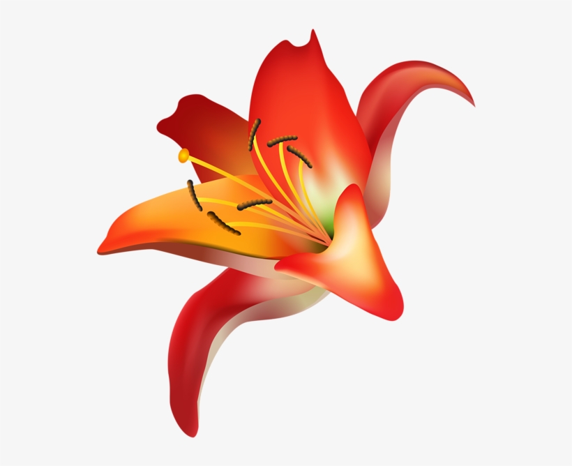 Red Flower Png Clip Art Transparent Image - Portable Network Graphics, transparent png #1141397