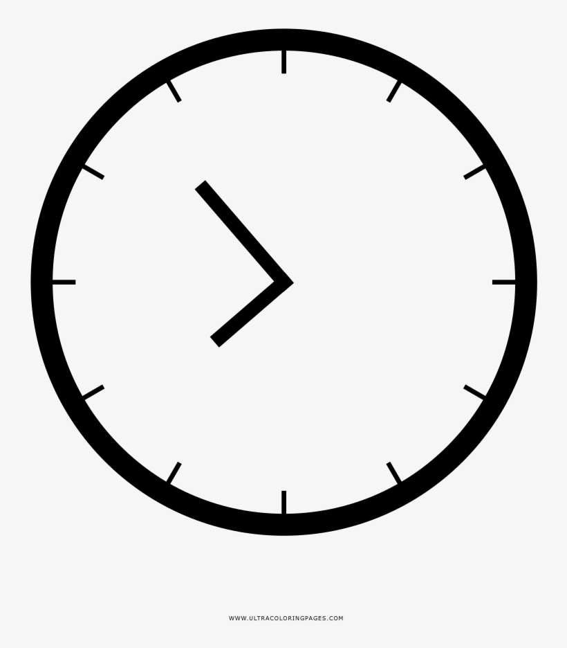 Dibujo De Reloj Para Colorear - Analog Clock 9 O Clock, transparent png #1142189