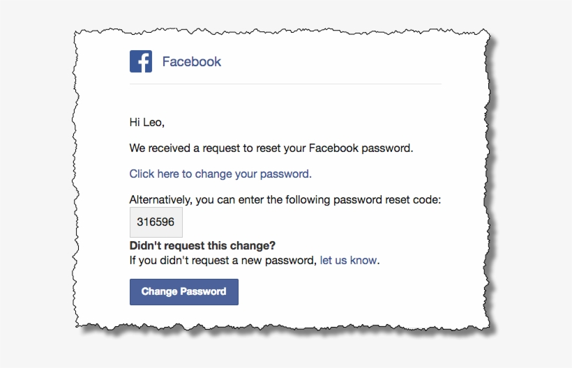 Facebook Password Reset - Facebook Someone Is Trying To Hack My Account, transparent png #1142448