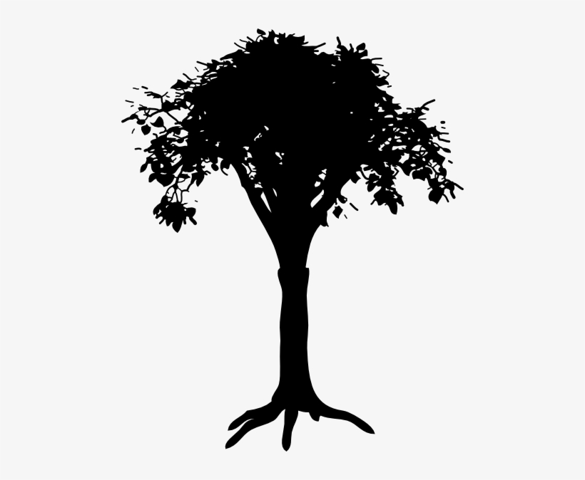 Tree Silhouette Clip Art At Clker - Silhouette Tree Trunk, transparent png #1142698