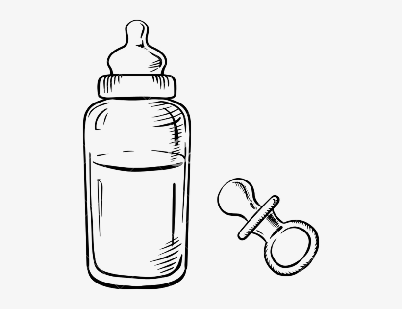 Jpg Transparent Library Drawing At Getdrawings Com - Drawing Of A Baby Bottle, transparent png #1143170