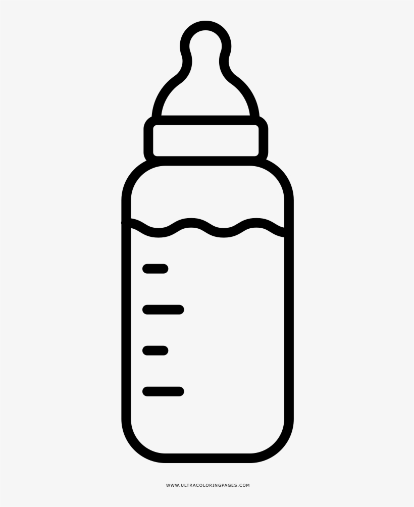 Baby Bottles Drawing Coloring Book Infant - Baby Bottle Coloring Page, transparent png #1143369