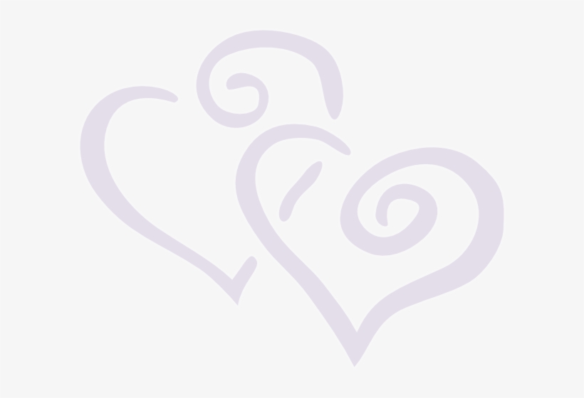 Faint Purple Double Heart Clip Art At Vector Clip Art - White Wedding Hearts Png, transparent png #1143721