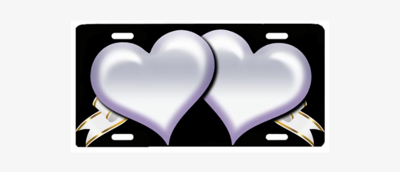 White Hearts With Ribbons - Car, transparent png #1143815