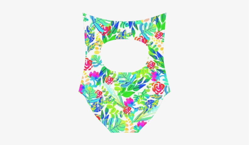 Cute Tropical Watercolor Flowers Strap Swimsuit Video - Cafepress Jungle Watercolor Flowers F Full/queen Duvet, transparent png #1143992
