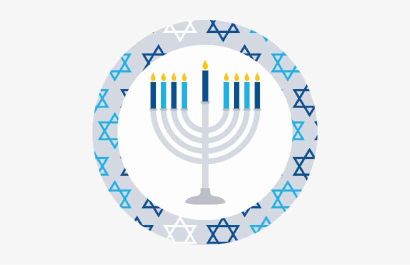 Hanukkah Napkin Knot - Circle, transparent png #1144629