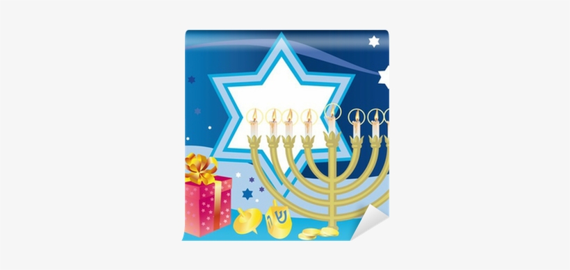 Glad Background To The Jewish Holiday Hanukkah Wall - Jewish People, transparent png #1144875