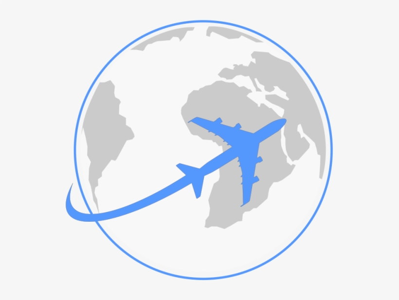 Blue E Airplane Travel Logo