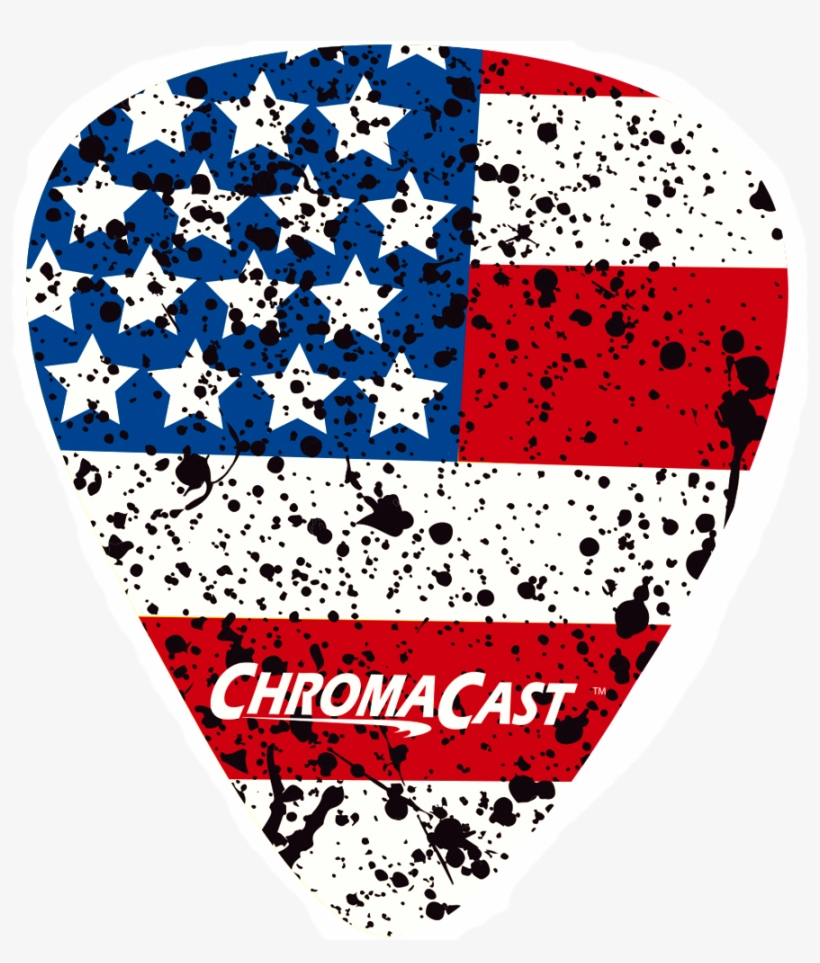Chromacast Usa Flag Guitar Picks, Heavy Gauge , 10-pack - Chromacast Cc-dp-usa-60-10pk Usa Flag Delrin Guitar, transparent png #1145418