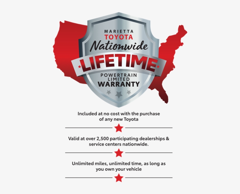 Mariette Toyota Lifetime Warranty Logo - Cocaine In America, transparent png #1146091
