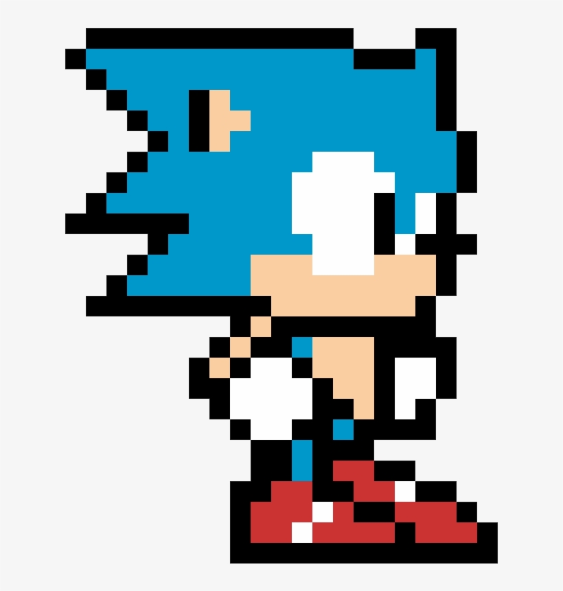 Pixel Art Of Sonic The Hedgehog - Pixel Art Sonic, transparent png #1146481