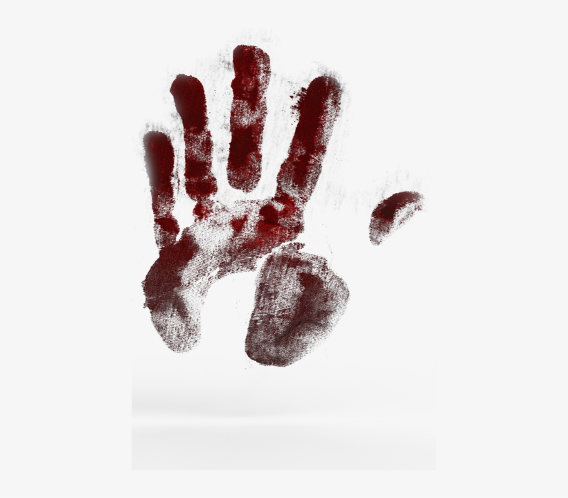 Hand, Handprint, Color, Finger, Red, Art, Reprint - Huella De Sangre Png, transparent png #1146485