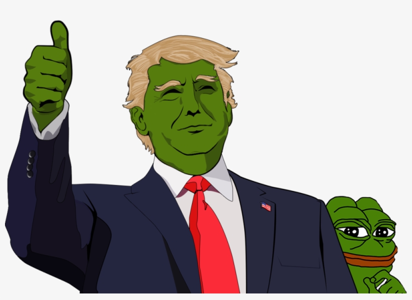 Trump Pepe Frog - Trollen Trump En Thierry, transparent png #1146582