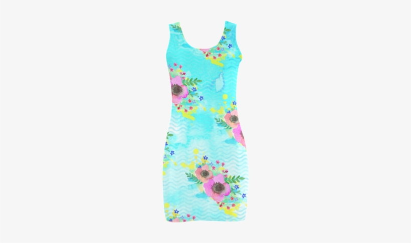 Watercolor Bouquet Medea Vest Dress - Pattern, transparent png #1146636