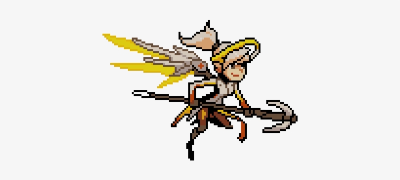 Overwatch Sprite Sprays Mercy First Person Shooter, - Overwatch Mercy Pixel Art, transparent png #1146722