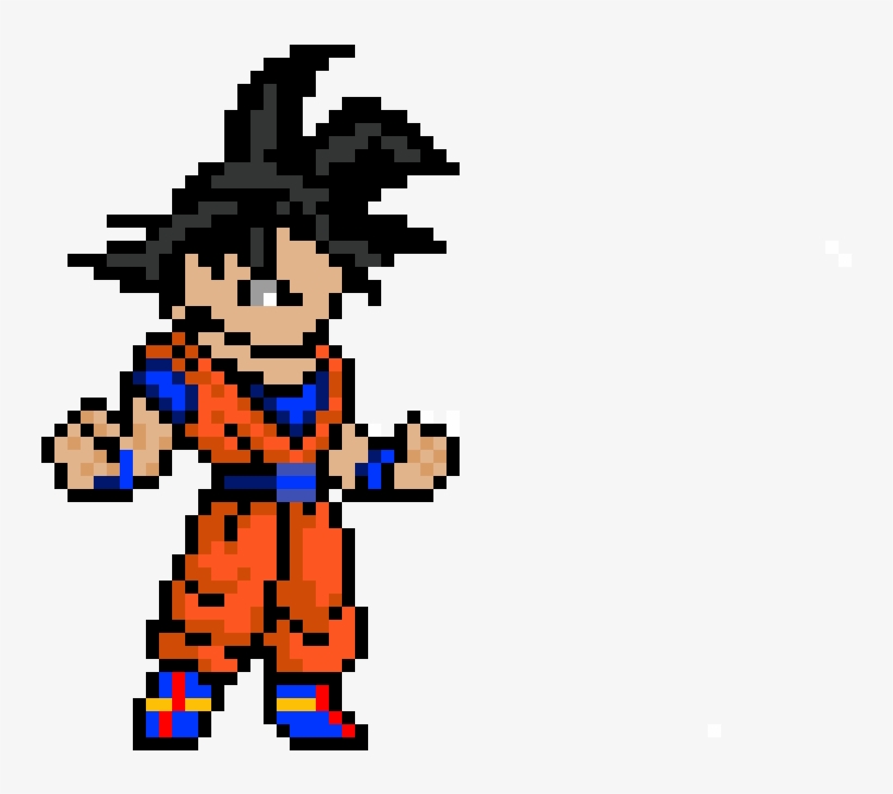 Goku Pixel Art - Pixel Art Dragon Ball - Free Transparent PNG Download -  PNGkey