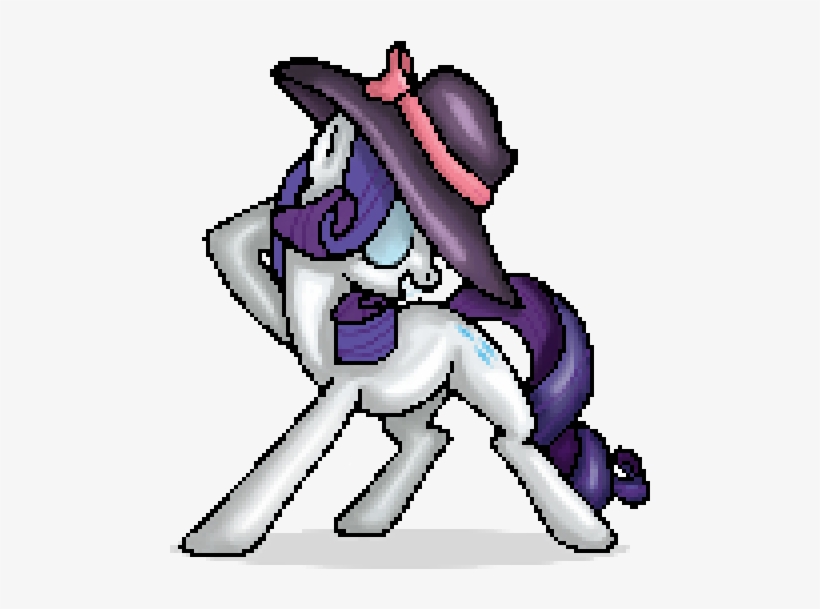 Creepygamertip, Pixel Art, Rarity, Safe, Simple Background, - Simple Pixel Art Mlp, transparent png #1146905